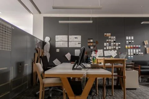 Office virus without workers by the crown quarantine. Stock Photos