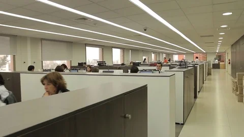Office walking through Видео 77046689
