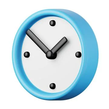 Office wall clock high quality 3D render illustration. Time management business Stock Illustration