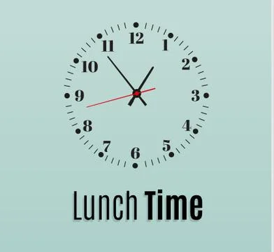 Office wall clock. Template design in large size. A layout for branding and Stock Illustration