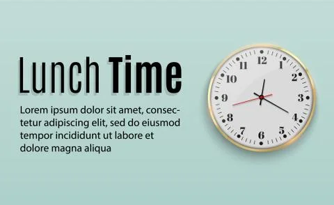 Office wall clock. Template design in large size. A layout for branding and Stock Illustration