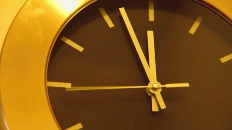 Office Wall Clock. Time lapse Stock Footage 53805175