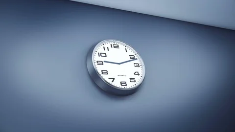 Office wall clock time lapse Stock Footage 99820881