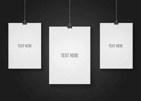 Office white paper for presentation Stock Illustration