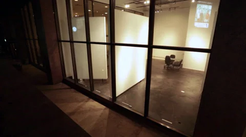 Office Window at Night Stock Footage 29152816