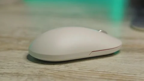 Office wireless mouse close-up, camera movement Video stock 306150073