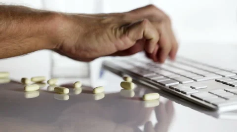 Office work and taking pills Видео 42726904