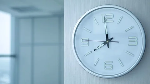 Office Work Begin at Eight, Clocks showing eight Stock Footage 72188282