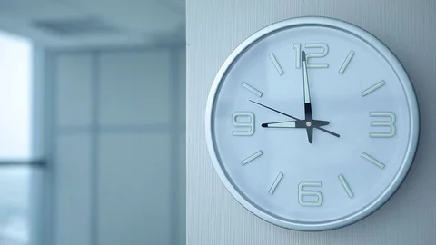 Office Work Begin at Nine,  Clocks showing nine Stock Footage 72188261