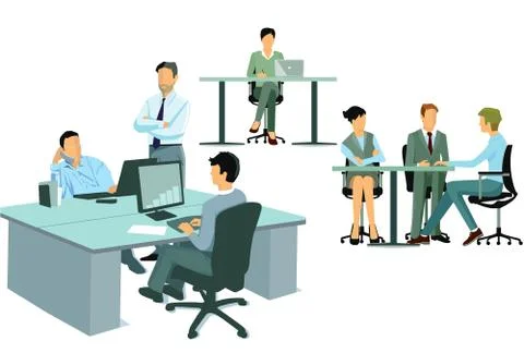 Office work communication Stock Illustration