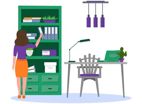 Office work concept design. Stock Illustration