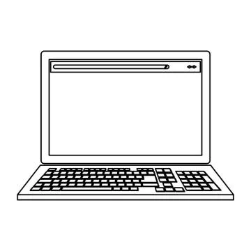 Office work elements black and white Stock Illustration