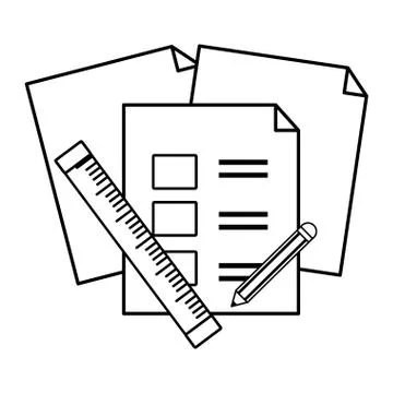 Office work elements cartoon イラスト素材