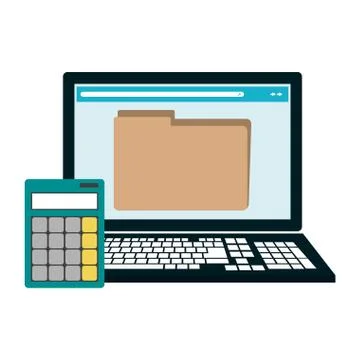 Office work elements Stock Illustration