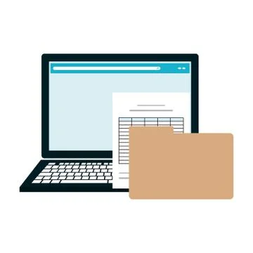 Office work elements Stock Illustration