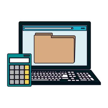 Office work elements Stock Illustration