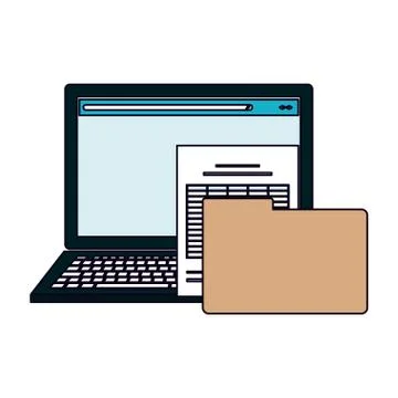 Office work elements Stock Illustration