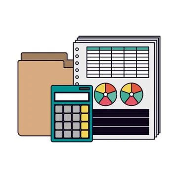 Office work elements Stockillustratie