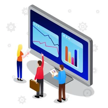 Office work environment teamworking performance Stock Illustration