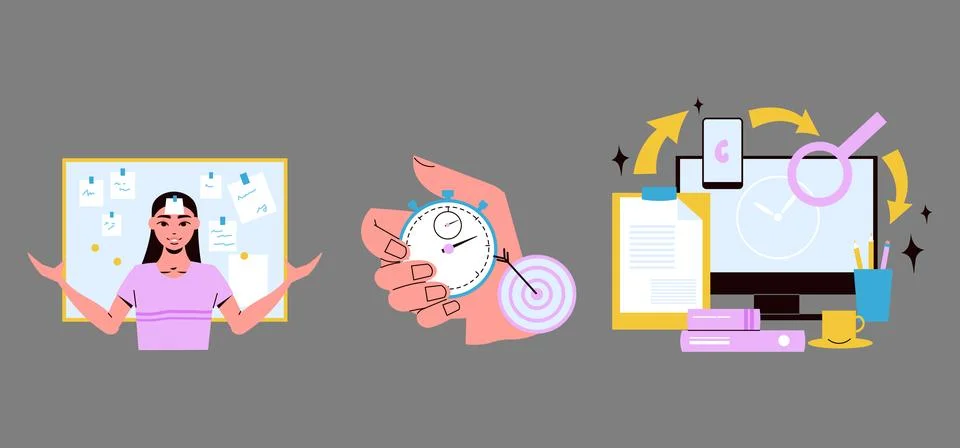 Office work environment teamworking performance Stock Illustration