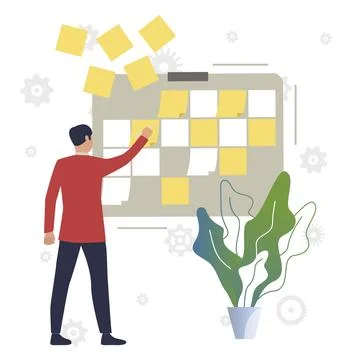 Office work environment teamworking performance Stock Illustration