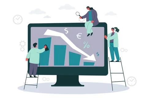 Office work environment teamworking performance Illustrazione stock