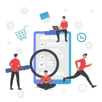 Office work environment teamworking performance Stock Illustration