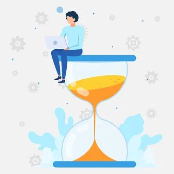 Office work environment teamworking performance Illustrazione stock