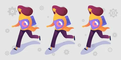 Office work environment teamworking performance Stock Illustration