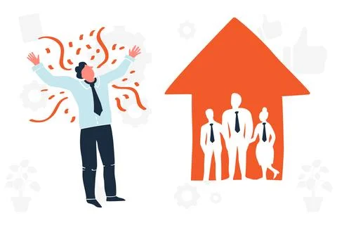 Office work environment teamworking performance Foto stock