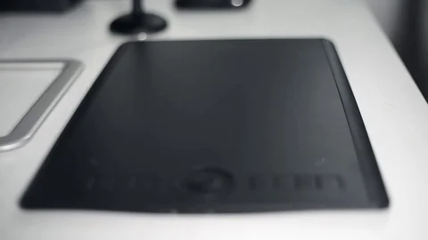 Office work on a graphic tablet. Creative work. Stock Footage 118752152