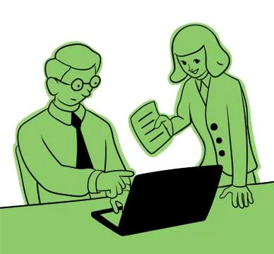 Office work Stock-Illustration