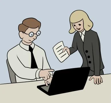 Office work Stock Illustration