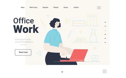 Office work Illustrazione stock