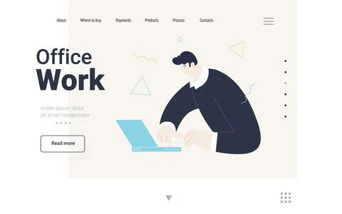 Office work Illustrazione stock