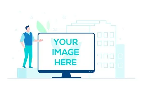 Office work - modern flat design style illustration Illustrazione stock