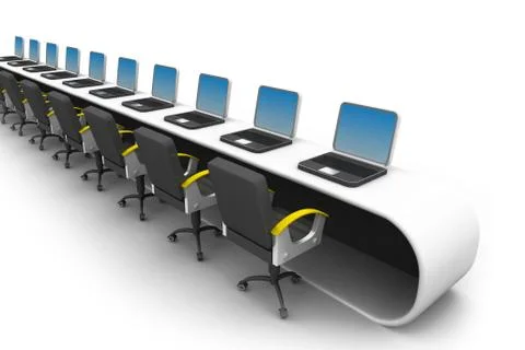 Office work place.. Stock Illustration