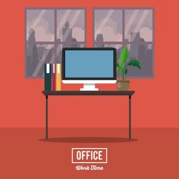 Office work time Stockillustratie