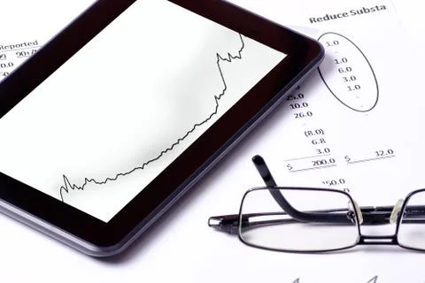 Office work on white background Stockfoto's