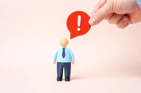 An office worker and a harsh comment. Give subordinates a chance to speak up  Stock Photos