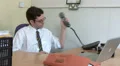 Office worker answers phone HD Footage