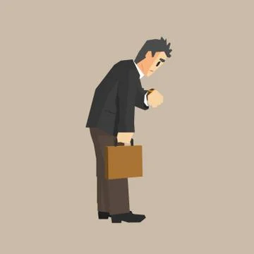 Office Worker Checking The Time イラスト素材