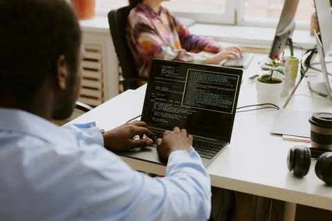 Office Worker Coding Stock Photos