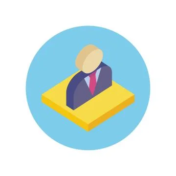 Office Worker Design Flat Icon Illustrazione stock