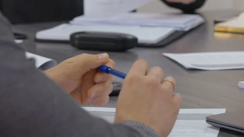Office worker, enterprise worker, construction team member at a meeting Stock Footage 161954159
