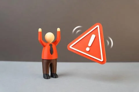 An office worker faces an insurmountable problem. A critical error, equipme.. Foto stock
