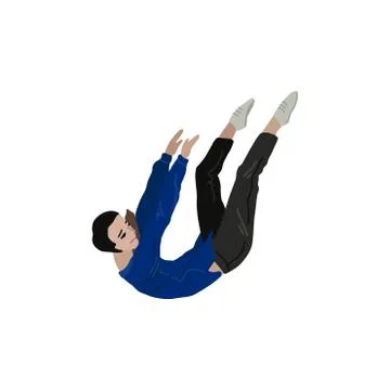 Office worker is falling down. Vector illustration Stock Illustration