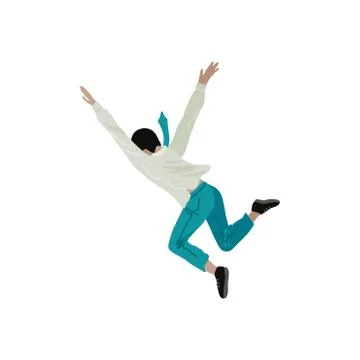 Office worker is falling down. Vector illustration Stock Illustration