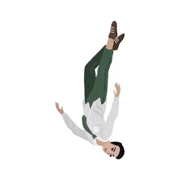 Office worker is falling down. Vector illustration Stock Illustration