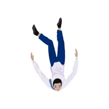 Office worker is falling down. Vector illustration Stock Illustration
